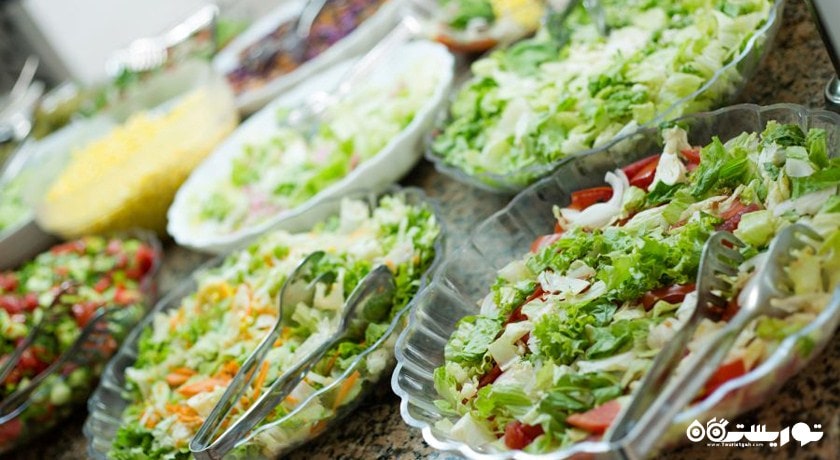 بوفه سالاد رستوران هتل مارتی بیچ